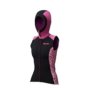  Cocoloa Hood Vest III - Black/Quilt Pink - L