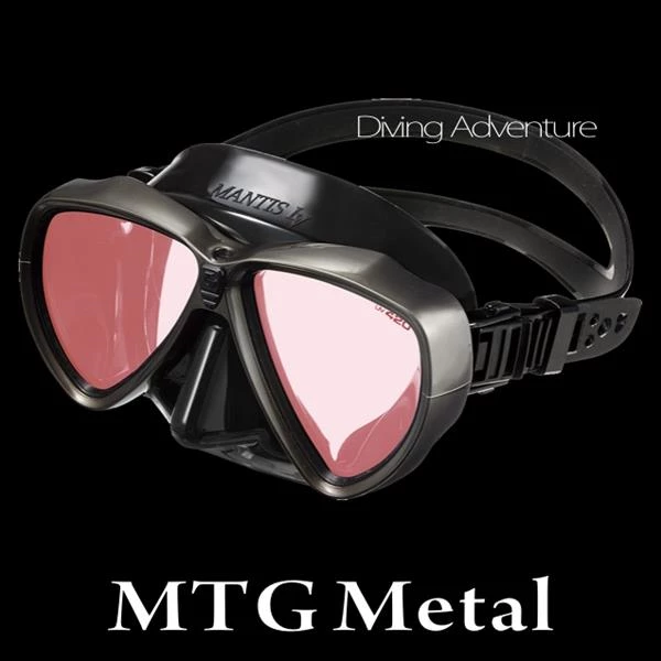 GULL MANTIS LV BLACK SILICONE MASK-MTG METAL - Diving Adventure