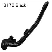 GULL CANAL STABLE BLACK SILICON SNORKEL-BLACK