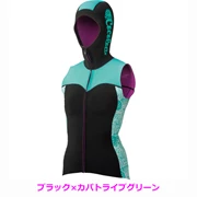  COCOLOA Hood Vest III Black/Kapa Green - L