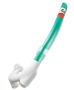   Gull Super Bullet Mini White Silicon Snorkel - MIR Bright Mint