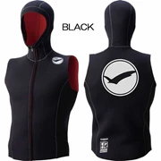  GULL MEN'S 2mm x 3mm FIR HOOD VEST II-BLACK