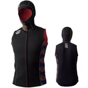   Gull Men's 2mm x 3mm FIR Hood Vest II Black/GL Brown 