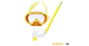  AQA Aco & Bixiy V Light II Snorkeling Set - Yellow/Orange