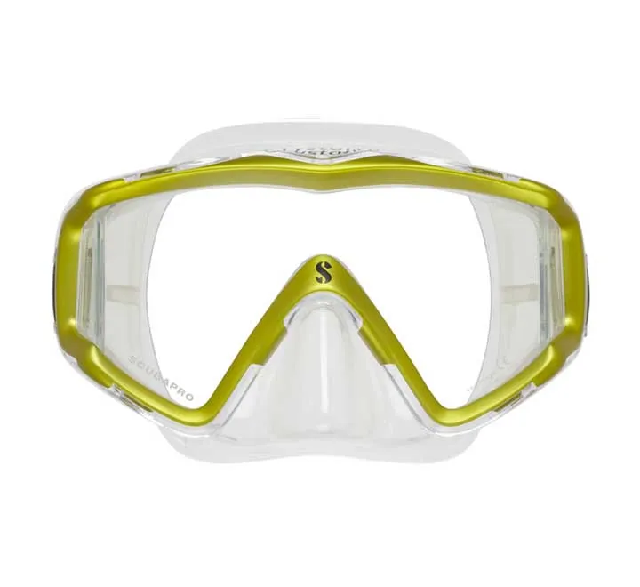 SCUBAPRO-CRYSTAL VU MASK CLEAR SKIRT-METALLIC YELLOW