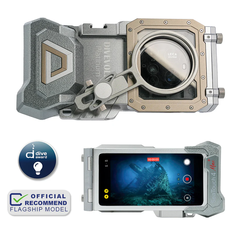 [DADDP] DIVEVOLK-DIVEVOLK SeaTouch 4 MAX Underwater iPhone Housing - Platium V2 17mm
