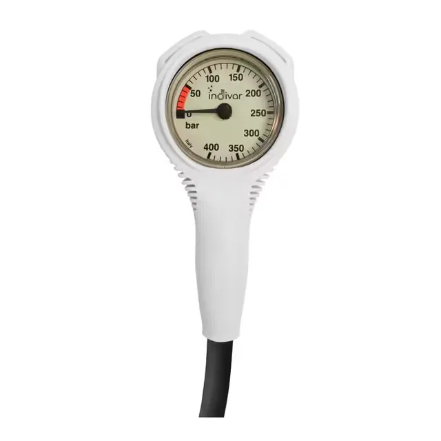 INDIVAR-Indivar Pressure Gauge 400 bar Black Hose 800mm-White
