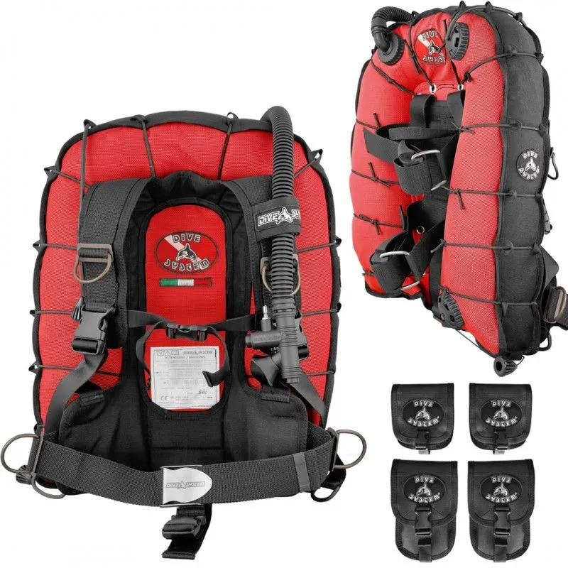 [G4400XNCD-18- SM-RD] DIVE SYSTEM-Dive System Key J X-Net Cordura-18LT-SM-Red