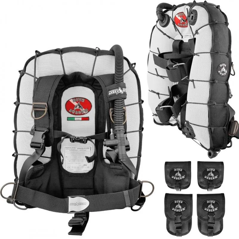 [G4400XNCD-18- SM-WT] DIVE SYSTEM-Dive System Key J X-Net Cordura-18LT-SM-White