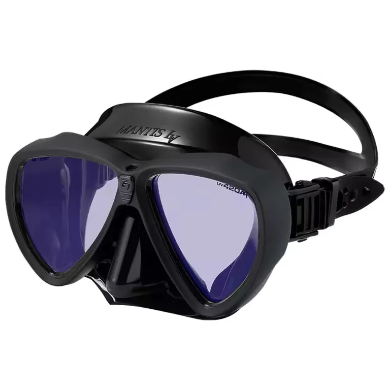 [GM-1290BSTNBK] GULL-Gull Mantis LV UV420 Black Silicone Mask AR
 Amber-STN Rubber Black