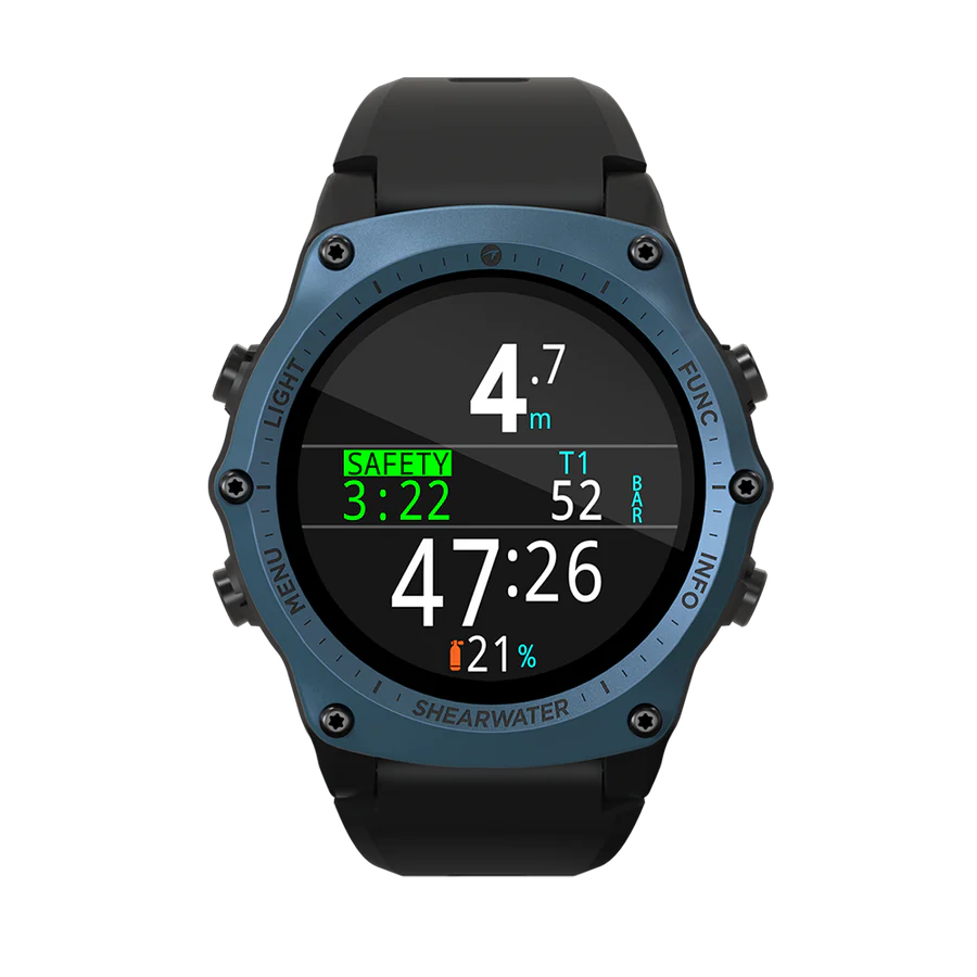 SHEARWATER-BLUE Bezel SHEARWATER TERIC DIVE COMPUTER