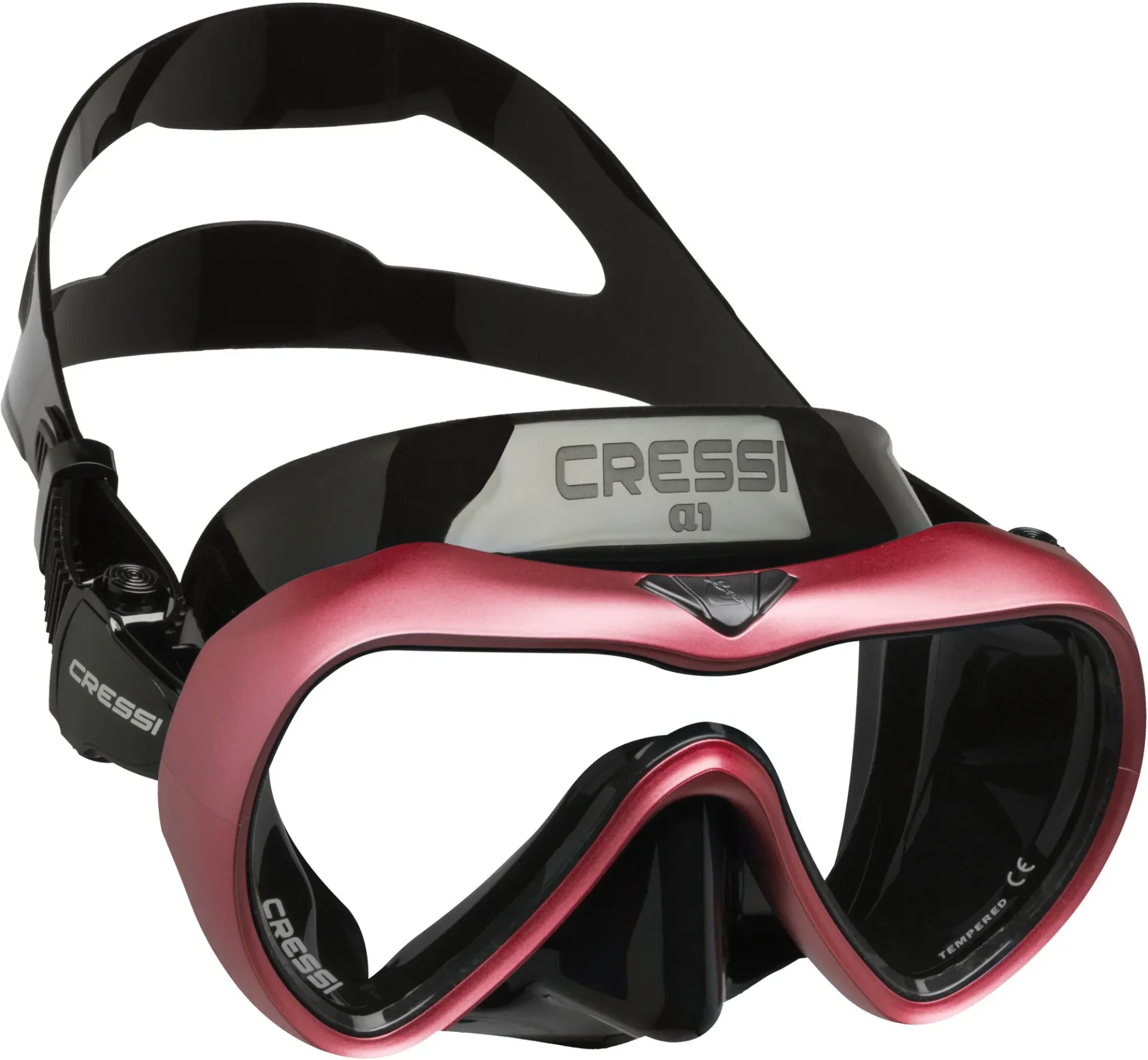 CRESSI-A1 Mask Black/Pink Clear Lens Anti Fog