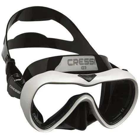 [XDN400031] CRESSI-A1 Mask Black/White Clear Lens Anti Fog