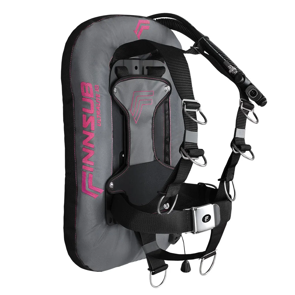 [F10DUG04-AERO] FINNSUB-FLY ULTRALITE 10 SET GRY/PINK(w/ WEIGHT POCKETS) (F10DUG04)